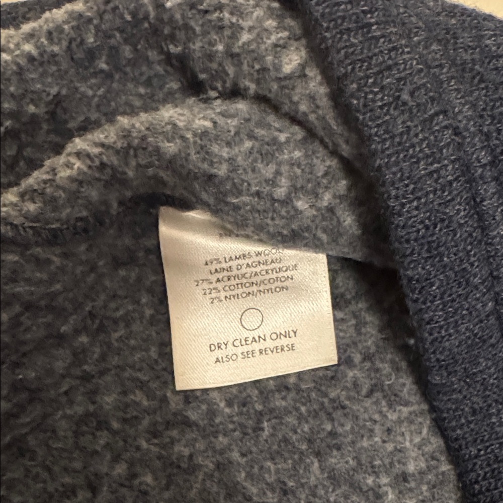 Pendleton Lamb Wool Quarter Zip Sweater Navy Size… - image 7